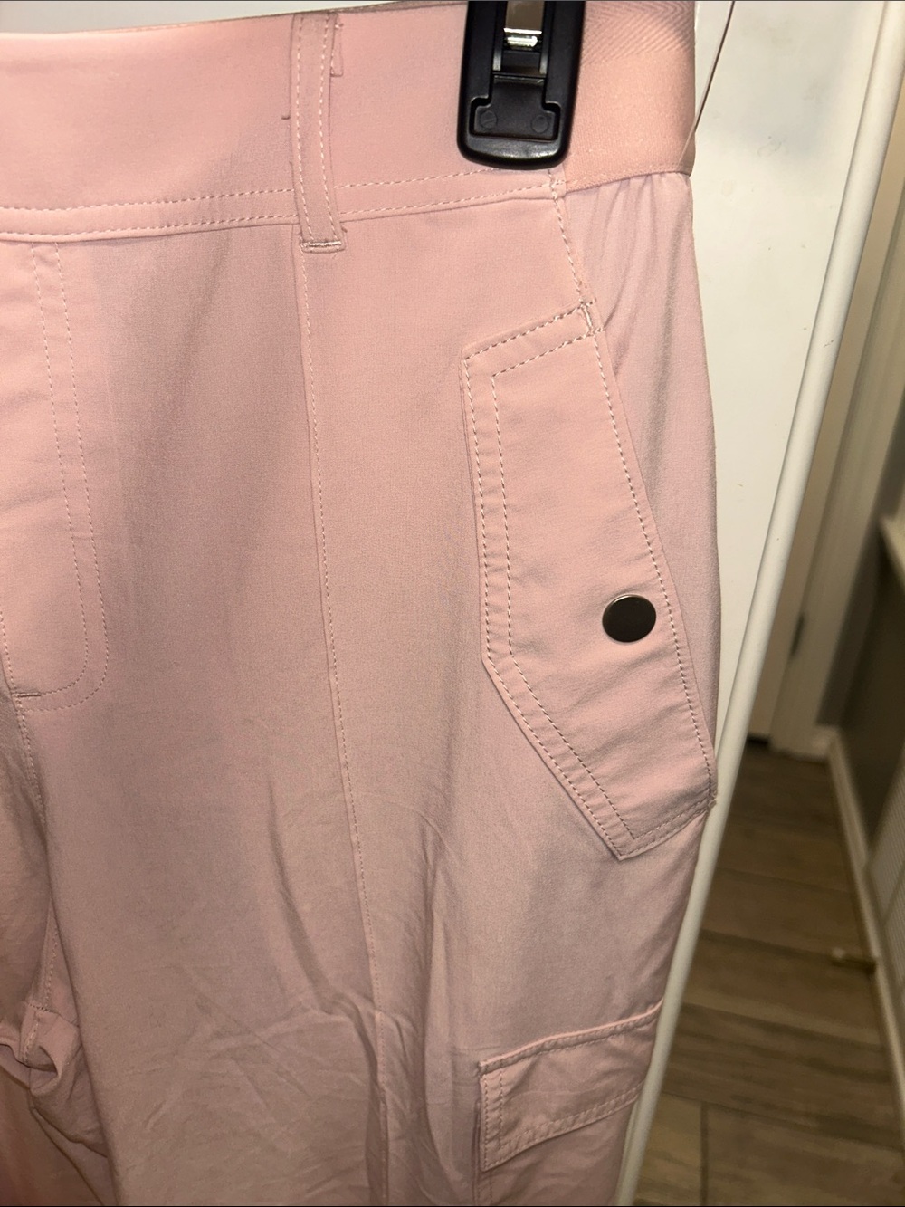 Athleta NWT Vienna Cargo PANTS Pink High Rise Straight-Leg Trousers Size 10 - Picture 6 of 16